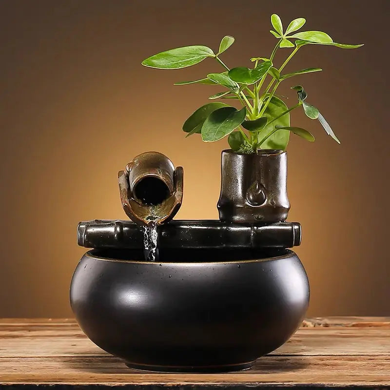 Ceramic Zen Desk Fountain for Calm Focus