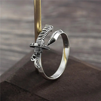 Miyamoto Musashi Blade Silver Ring