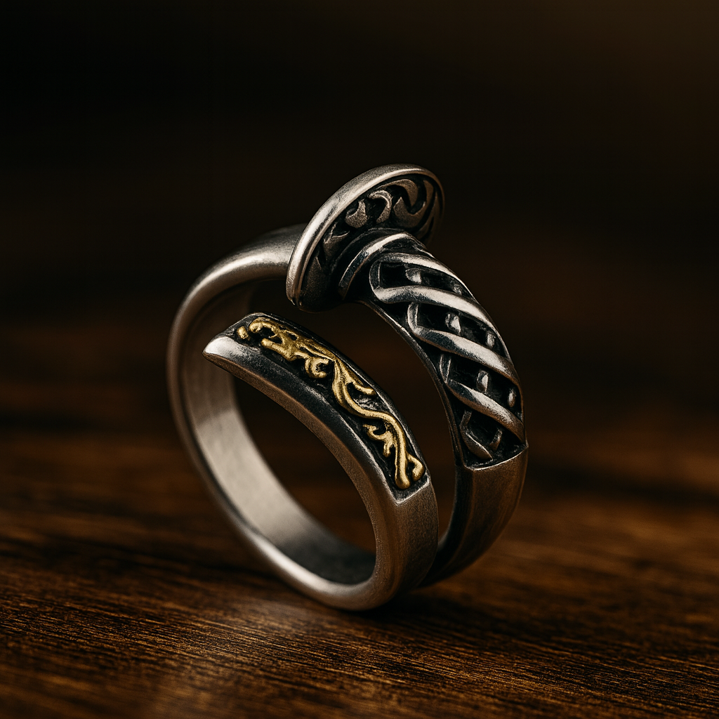 Miyamoto Musashi Blade Silver Ring