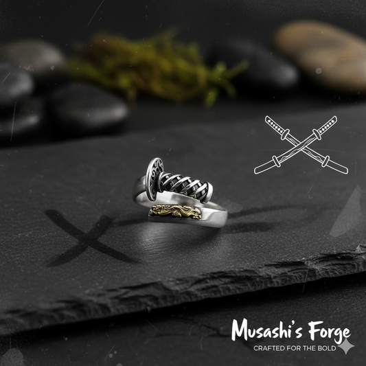 Miyamoto Musashi Blade Silver Ring