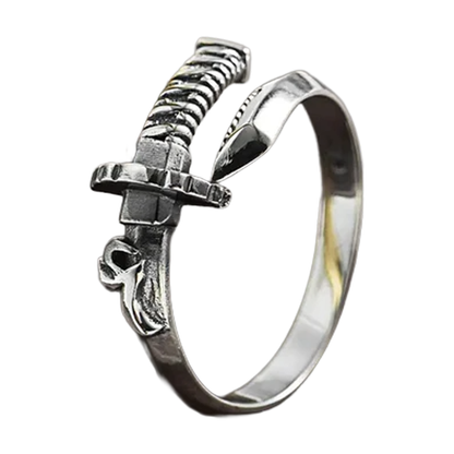 Miyamoto Musashi Blade Silver Ring